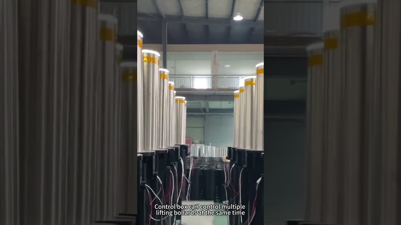 Automatic Traffic Control Bollard Crash Rated Roadblock SS 304 Hydraulic Bollards