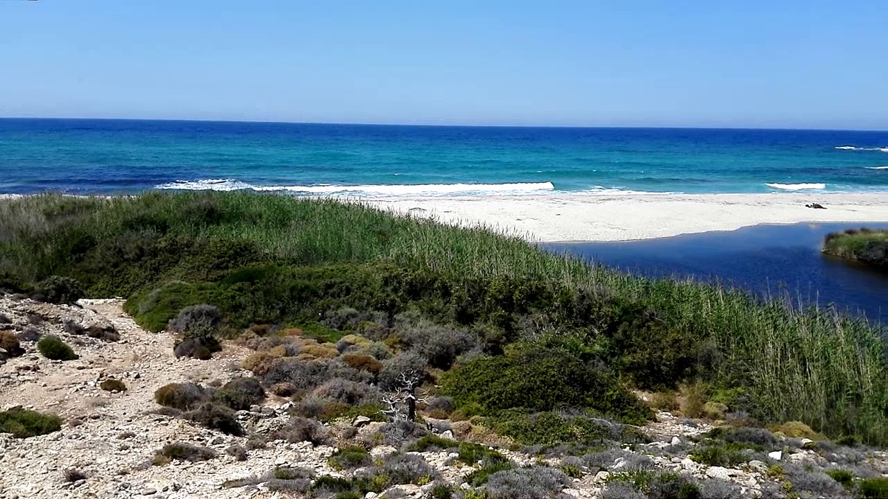 [Ikaria part 11] Messakti beach view & river from road to Gialiskari