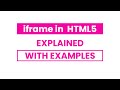 iframe in HTML | Explained With Examples | Including Google Map And YouTube Video Insertion