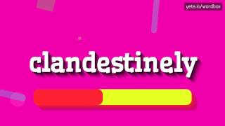 HOW TO SAY CLANDESTINELY? #clandestinely