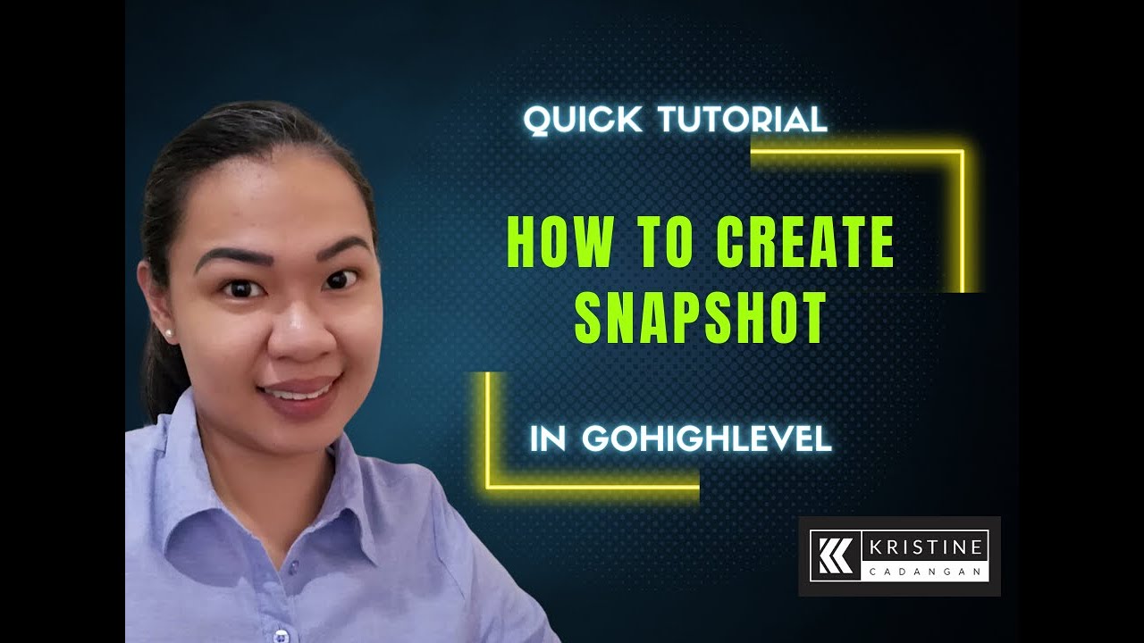 How to create a snapshot in Gohighlevel - YouTube