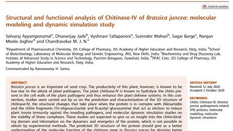 Molecular Dynamic Simulation- Chitinase-IV of Brassica juncea