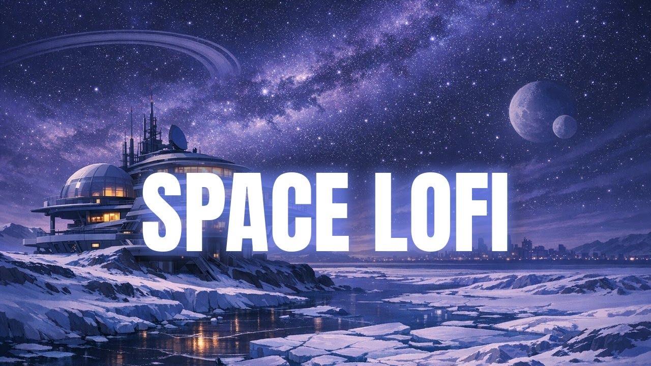 📖 Calm Lofi For Background Focus | ❄️ Snowy Space Lofi | The Snow Planet