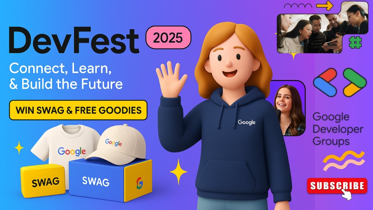 DevFest 2025: учитесь, общайтесь и создавайте вместе с Google Devs | Бесплатные подарки и сувенир...