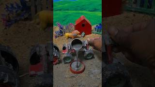 DIY mini pillar construction video | mini tractor machine | #youtubeshorts #shorts