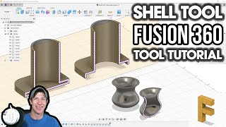 Fusion 360 Shell Tool Tutorial - Creating Hollow Objects with the Shell Tool!