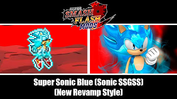 SSF2 Mods: Super Sonic Blue (Sonic SSGSS) (New Revamp Style)