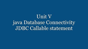 Callable Statement in jdbc