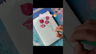 Painting Hacks 🧅|Who Knew Onion Could Make This Flower? | Painting With Onion