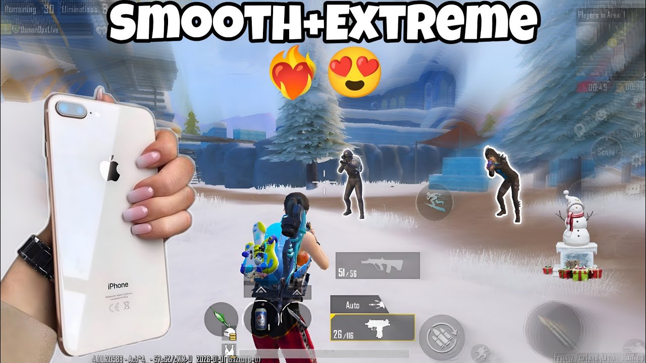 Iphone 8Plus😍 Pubg Test  in 2026 Stable Smooth+60Fps Livik Gameplay 🔥||Iphone 8Plus pubg test 2026