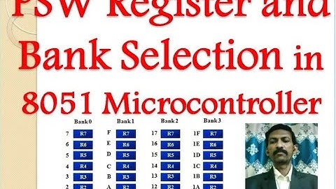Program Status Word (PSW) Register and Selection of Register Banks in 8051 Microcontroller