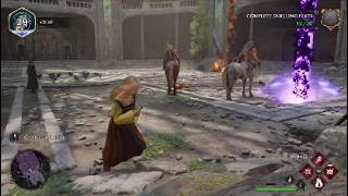 witches and centaurs vs dark wizards Hogwarts Legacy ps4 rpg