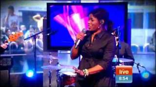 Warren Trout Drums Performing with Marcia Hines   I Feel The Earth Move Sunrise 30:9:2010