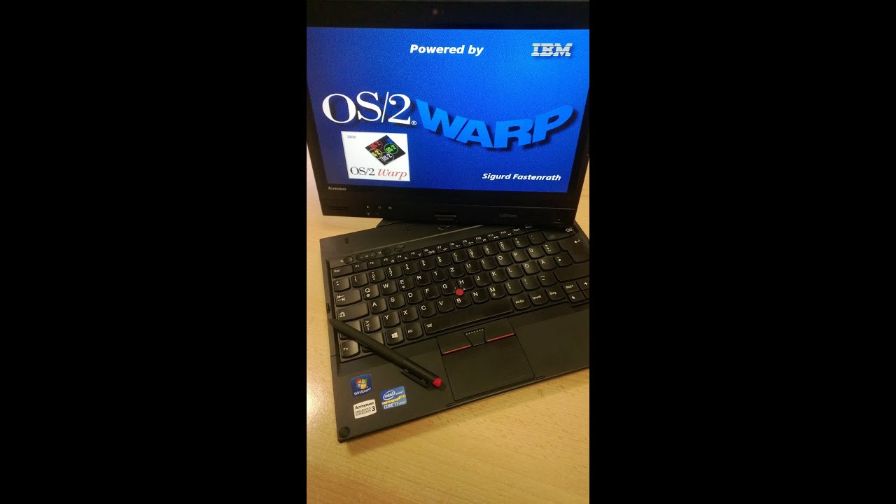 IBM OS/2 Warp 4 on Lenovo X230t Tablet - Quickshot - YouTube