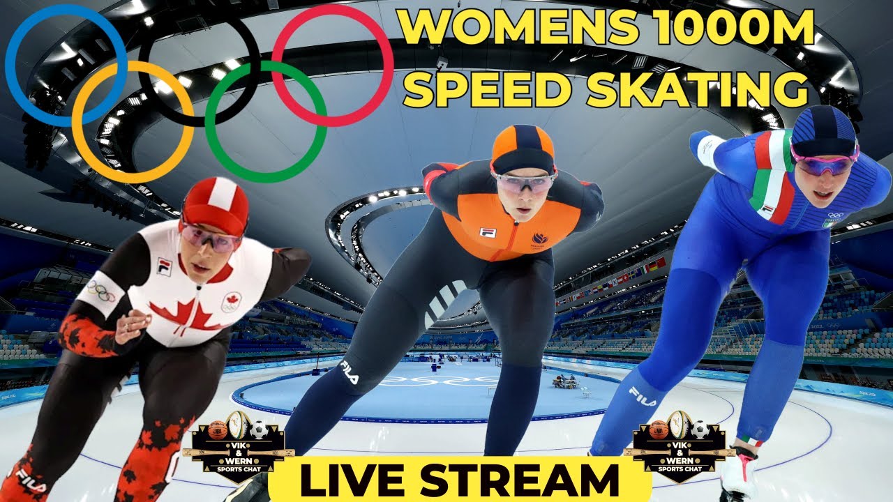 Live Olympic Women's 1000 Meter Speed Skating!!!