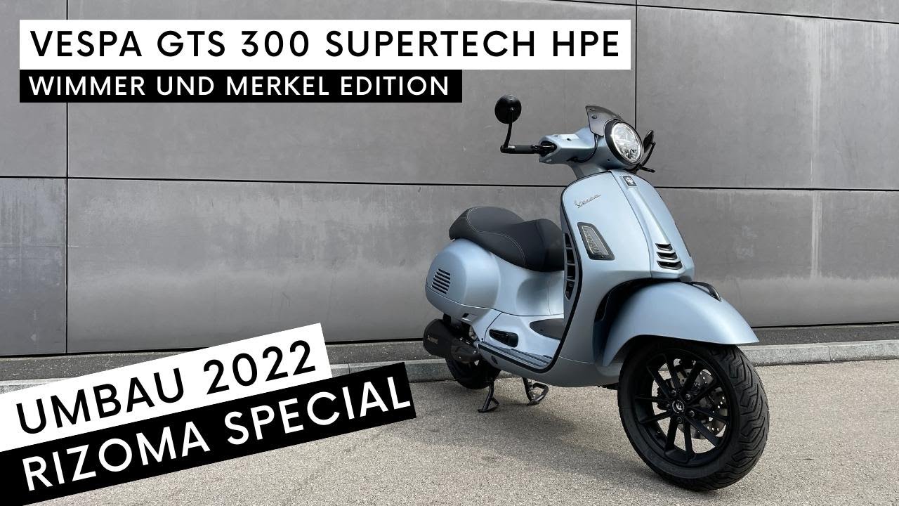 Vespa GTS 300 Supertech grau matt Umbau/Tuning 2022 by Wimmer und