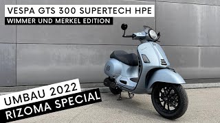 Vespa GTS 300 Supertech grau matt Umbau/Tuning 2022 by Wimmer und Merkel 
