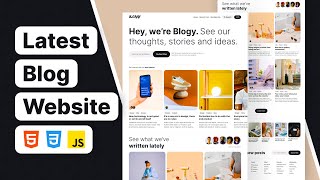 How to Build Responsive Blog Website Using HTML CSS JavaScript