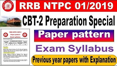 NTPC CBT 2 Exam paper pattern, Syllabus with  Previous year papers explanation by SRINIVASMech