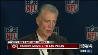 Official press conference announcing the raiders will move from
oakland to las vegas