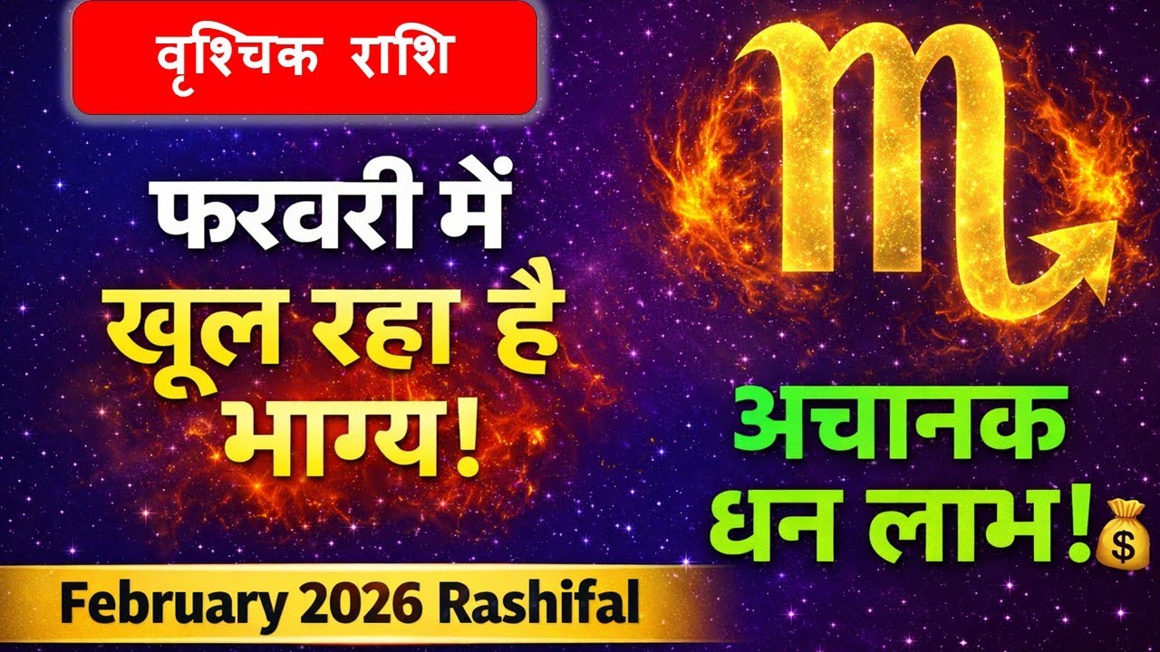 वृश्चिक राशि फरवरी 2026 राशिफल | Scorpio Feb 2026 Prediction | Career, Money, Love