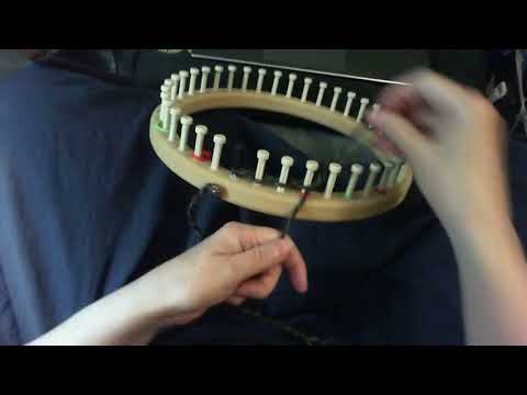 Crochet Chain cast on without a crochet hook for the loom