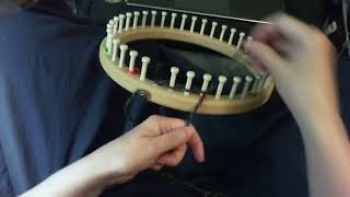 Crochet Chain cast on without a crochet hook for the loom