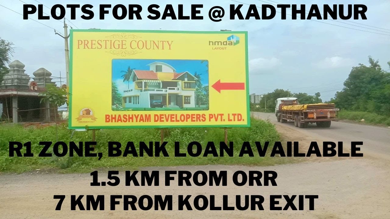 RESALE HMDA PLOTS FOR SALE BHASHYAM PRESTAGE COUNTY KADTHANUR NEAR