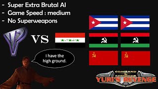 Red Alert 2 : Yuri's Revenge 1 vs 7 : May the high ground be with me. (Super Extra Brutal AI)