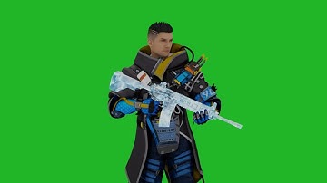 PUBG CARLO MYTHIC OUTFIT 3D ANIMATION GREEN SCREEN