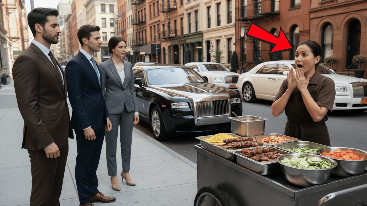Femme Pauvre Nourrit Des Triplés SDF, Des Années Plus Tard, 3 Rolls-Royce S'Arrêtèrent À Son Stand