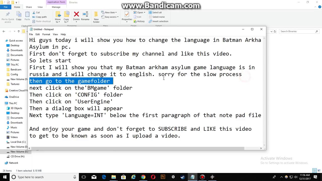 How to CHANGE the Language in Batman Arkham Asylum - YouTube