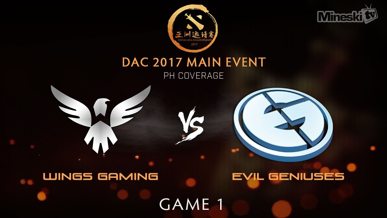 Wings Gaming vs Evil Geniuses DAC 2017 Main Event Bo1 Game 1