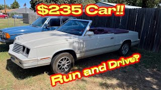 I won a 1982 Dodge 400 K Car for $235 from IAA!! Run and Drive? 0-60? 1982 Dodge 400 Convertible