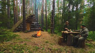 ЛЕСНАЯ ХИЖИНА | ОБЕДЕННОЕ МЕСТО ОТШЕЛЬНИКОВ | КАТЯ ПРИГОТОВИЛА ТОРТ