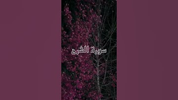 أحمد العجمي..سورة الشرح.. اللهم اشرح صدورنا..ويسر أمورنا..واجبر كسر قلوبنا...🌸🌿