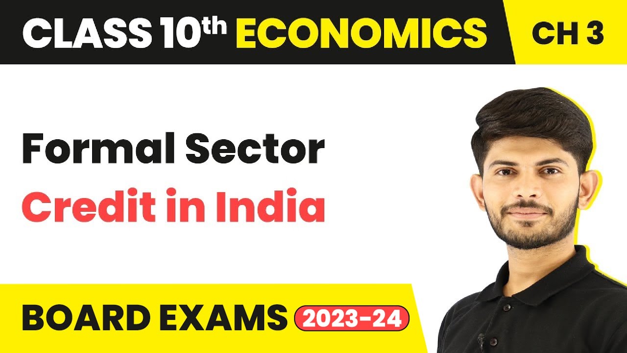 Class 10 Economics Chapter 3 | Formal Sector Credit in India - Money and Credit 2023-24