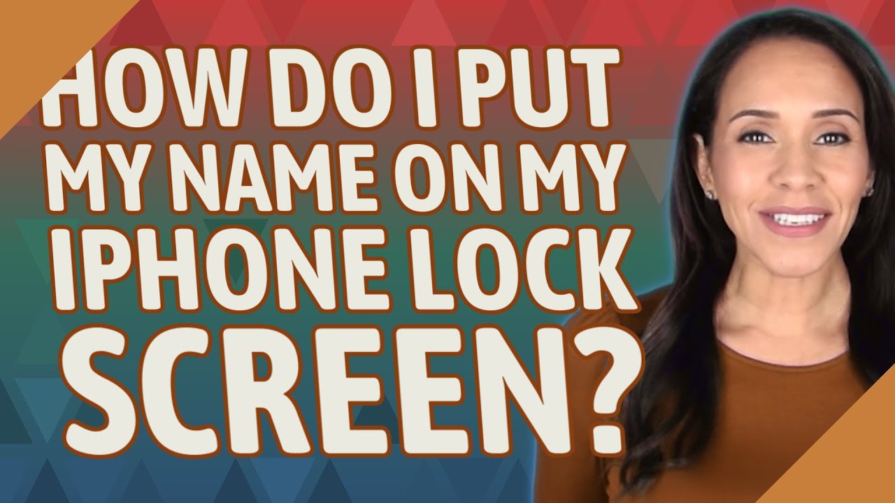 How Do I Put My Name On My IPhone Lock Screen YouTube