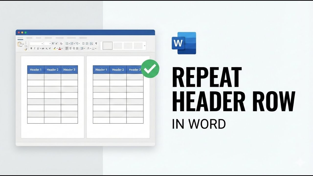 How to Repeat Header Row in Word on Every Page (Quick & Easy) - YouTube