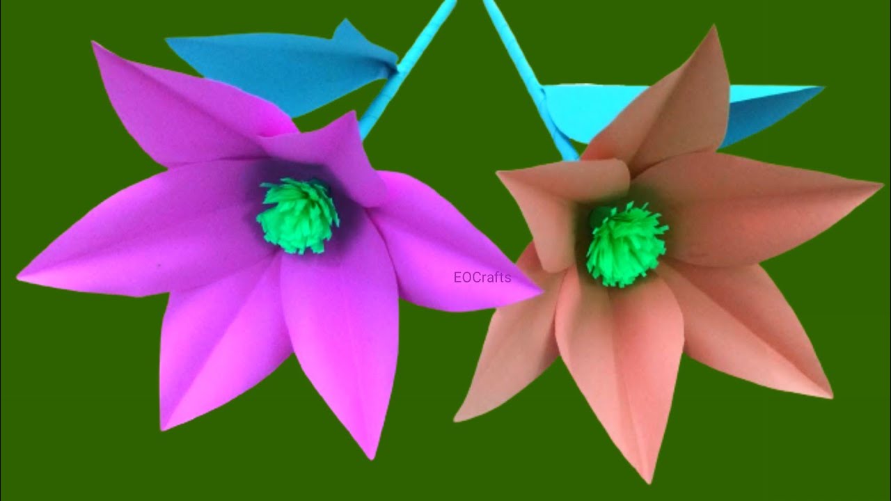 How to Make Beautiful Flowers With Paper Beautiful Paper Flowers