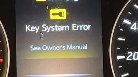 "Key System Error" in Nissan Altima? 100% Solved