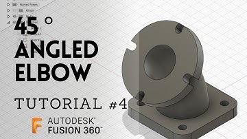 45 Degree Angled Elbow Modelling Fusion 360 CAD Practise Tutorial #4