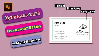 How to Set Up Business Card Document: Bleed, Trim Line, & Safe Zone Explained| Illustrator Tutorial