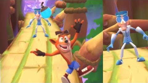 Crash Bandicoot: On the Run! Frosty Lab Assistant Defeated! jewel 114