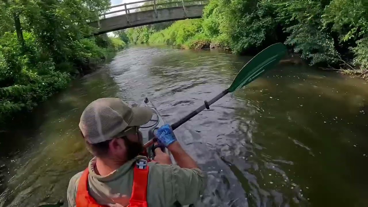 DuPage River east branch kayak fishing
