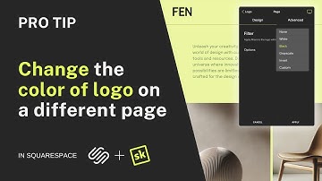 How to Change the Color of Logo on a Different Page in Squarespace