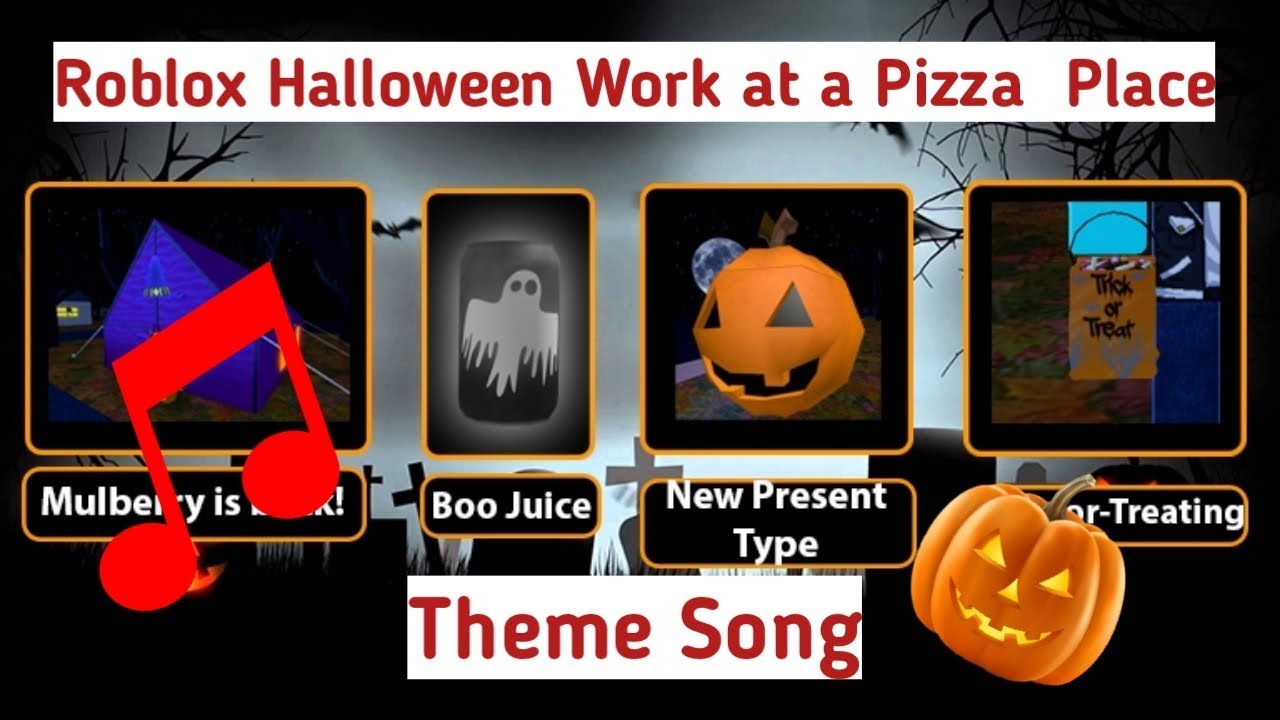 Roblox Work At A Pizza Place Halloween Theme Song Youtube - roblox pizza place tycoon theme song