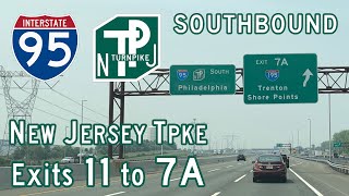 New Jersey Turnpike (Exits 11 to 7A) Southbound