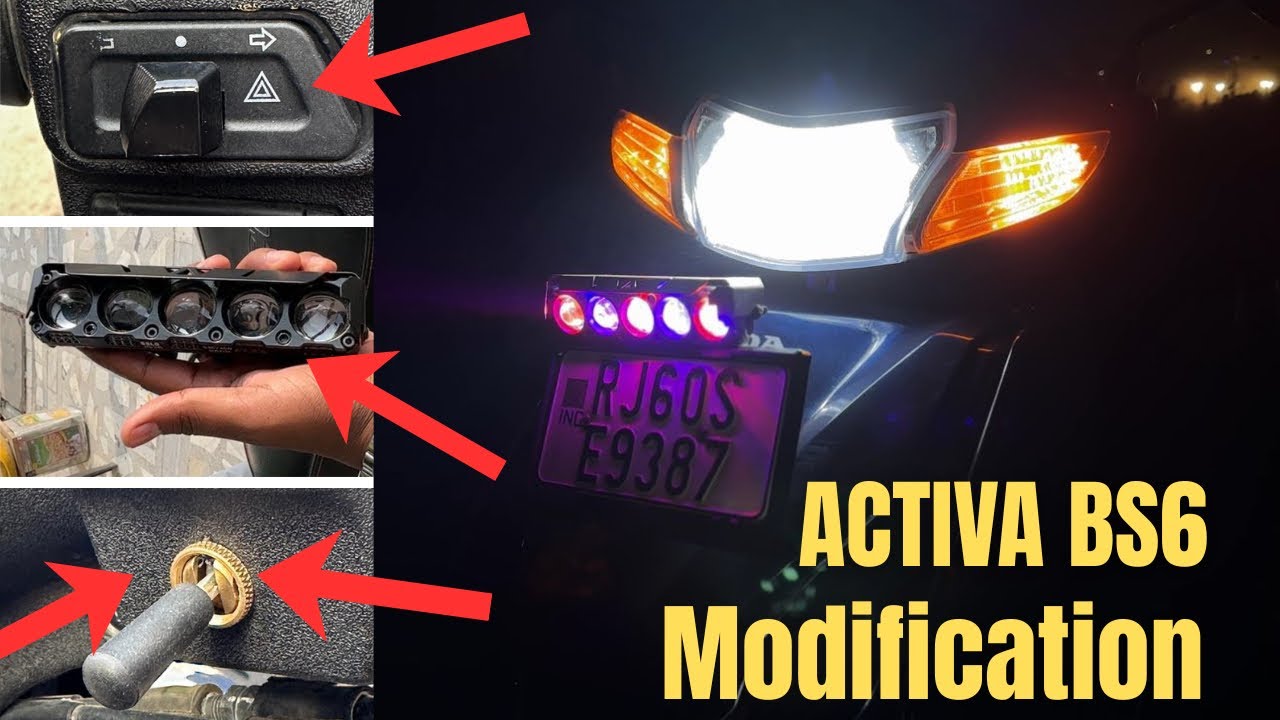 HONDA ACTIVA BS6 Fog Lamp & Hazard Switch Installation | Clean Setup