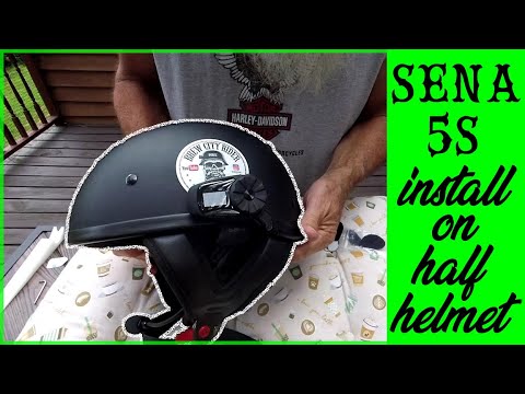 Sena 5S install on half helmet